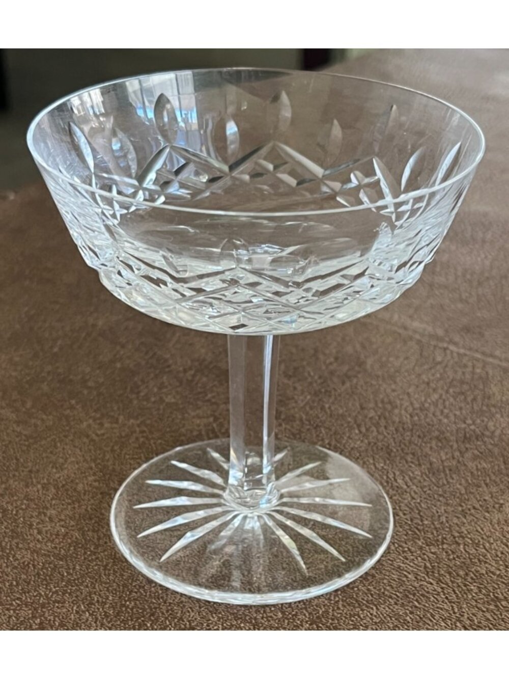 Vintage Waterford Crystal LISMORE Saucer Champagne/Tall Sherbet Glass 4-1/8"